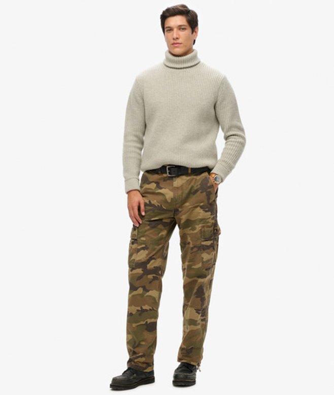 Superdry Herren Weit Geschnittene Cargohose aus Bio-baumwolle Braun - Größe: 30/32 von Superdry