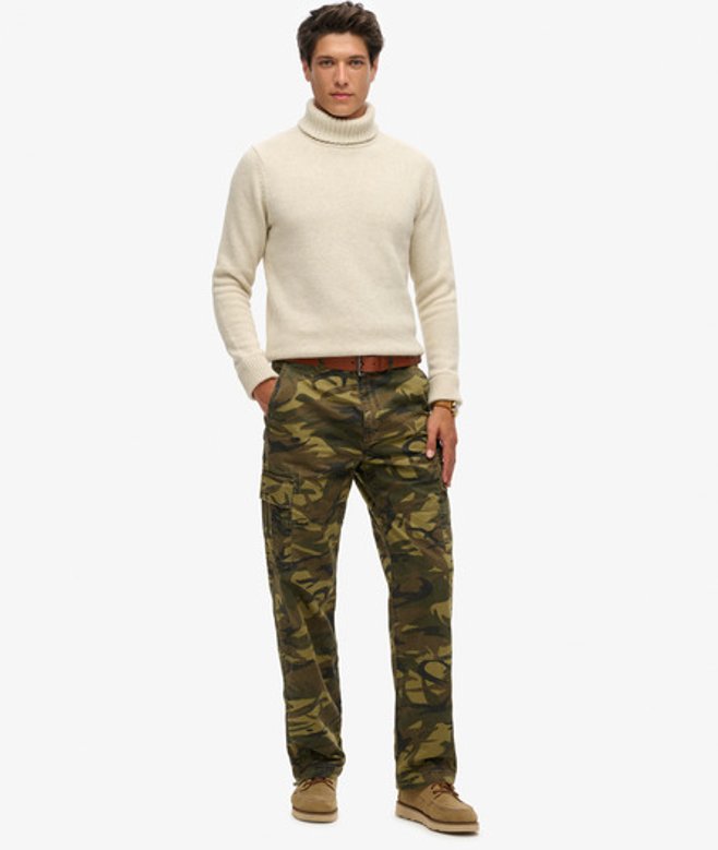 Superdry Herren Weit Geschnittene Cargohose aus Bio-baumwolle Grün - Größe: 30/32 von Superdry