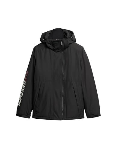 Superdry Herren Windcheater Jacke, Schwarz/Orange (Black/Bold Orange), M von Superdry