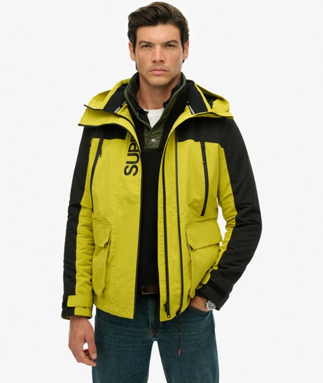 Superdry Herren Colour Block Windbreaker-jacke Yellow - Größe: M von Superdry