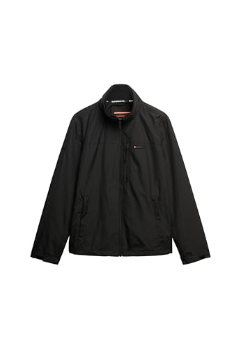 Superdry Herren Windjacke ohne Kapuze mit Logo Tiefschwarz L von Superdry