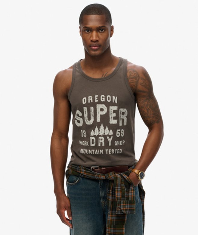 Superdry Herren Work Shop Weste Black - Größe: XL von Superdry