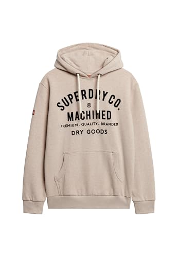 Superdry Herren Workwear Hoodie mit beflockter Grafik Lavin Beige Meliert XXL Superdry Herren Workwear Hoodie mit beflockter Grafik Lavin Beige Meliert XXL von Superdry