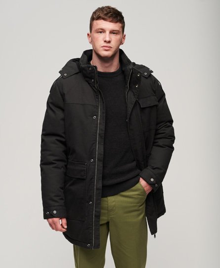 Superdry Men's Workwear-Kapuzenparka Schwarz - Größe: M von Superdry