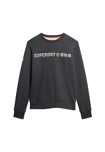 Superdry Herren Workwear Logo Vintage Crew Sweatshirt, Raven Black Marl, XXL von Superdry