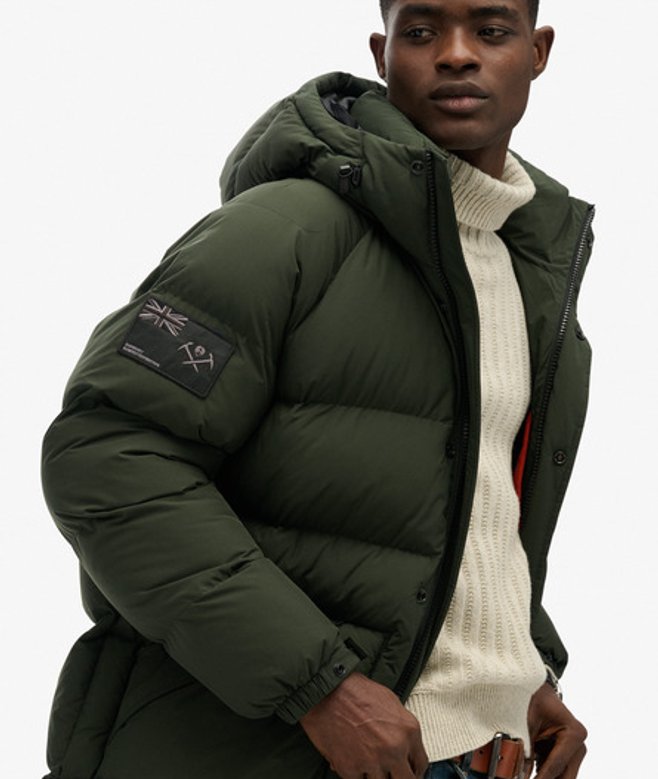 Superdry Herren Xpd Lange Steppjacke im Parka-stil Green - Größe: Xxl von Superdry