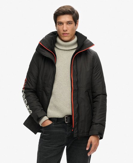 Superdry Men's Yachter Windbreaker-Jacke mit Kapuze Schwarz - Größe: S von Superdry