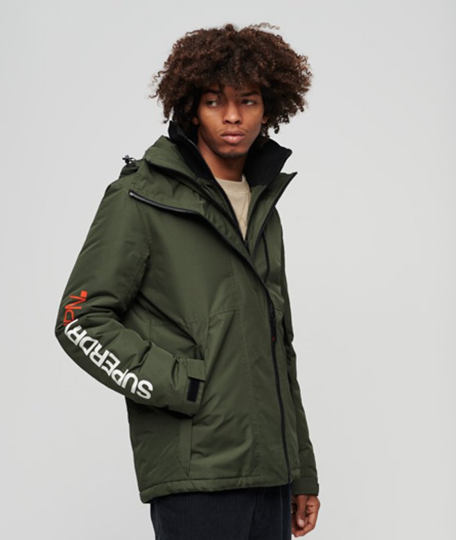 Superdry Herren Yachter Windbreaker-jacke mit Kapuze Grün - Größe: M von Superdry