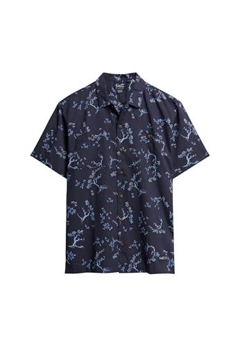 Superdry Herren Beach R1-S/S Shirt (M), Indigoblau, blumig, XXL von Superdry