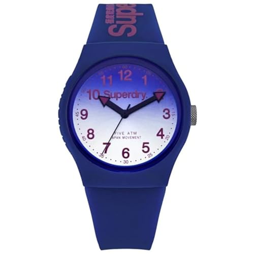 Superdry Herrenuhr Analog Quarz mit Silikonarmband – SYG198UU von Superdry