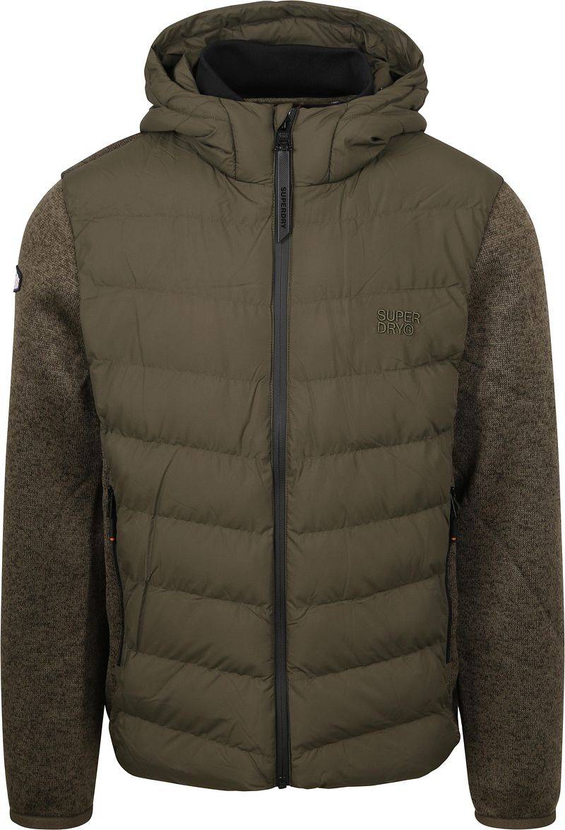 Superdry Hooded Storm Jacke Oliv - Größe L von Superdry