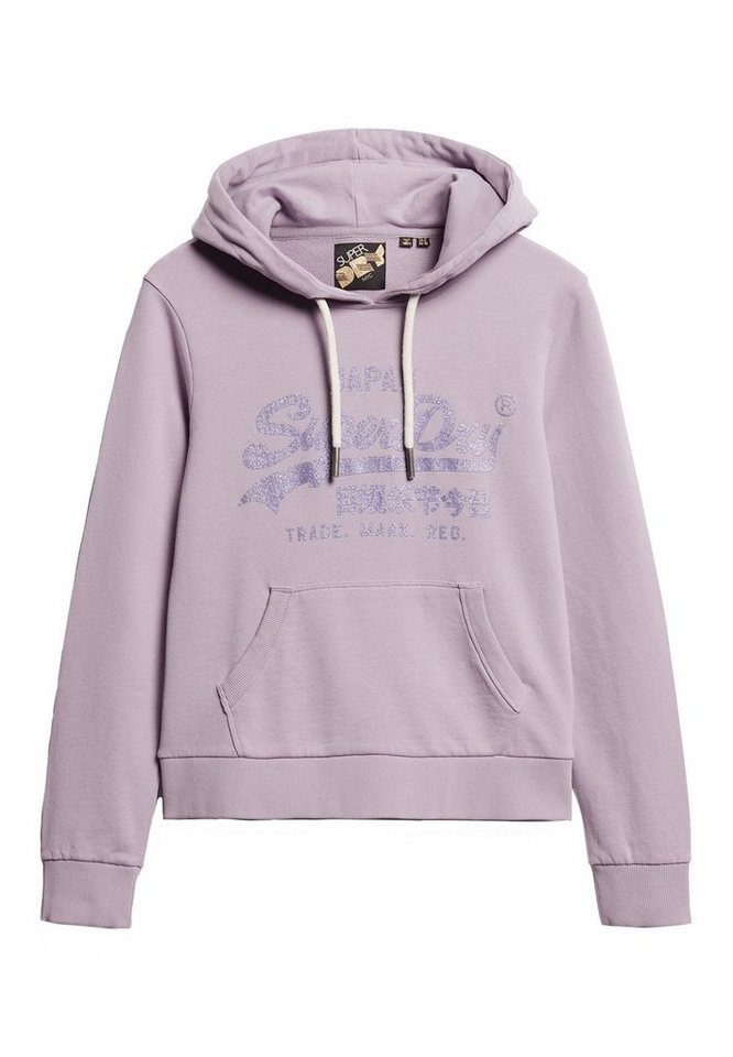 Superdry Hoodie Superdry Damen Hoody METALLIC VL GRAPHIC HOODIE Wisteria Purple von Superdry