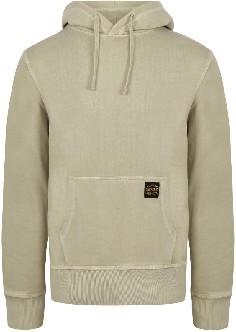 Superdry Hoodie Washed Beige - Größe 3XL von Superdry