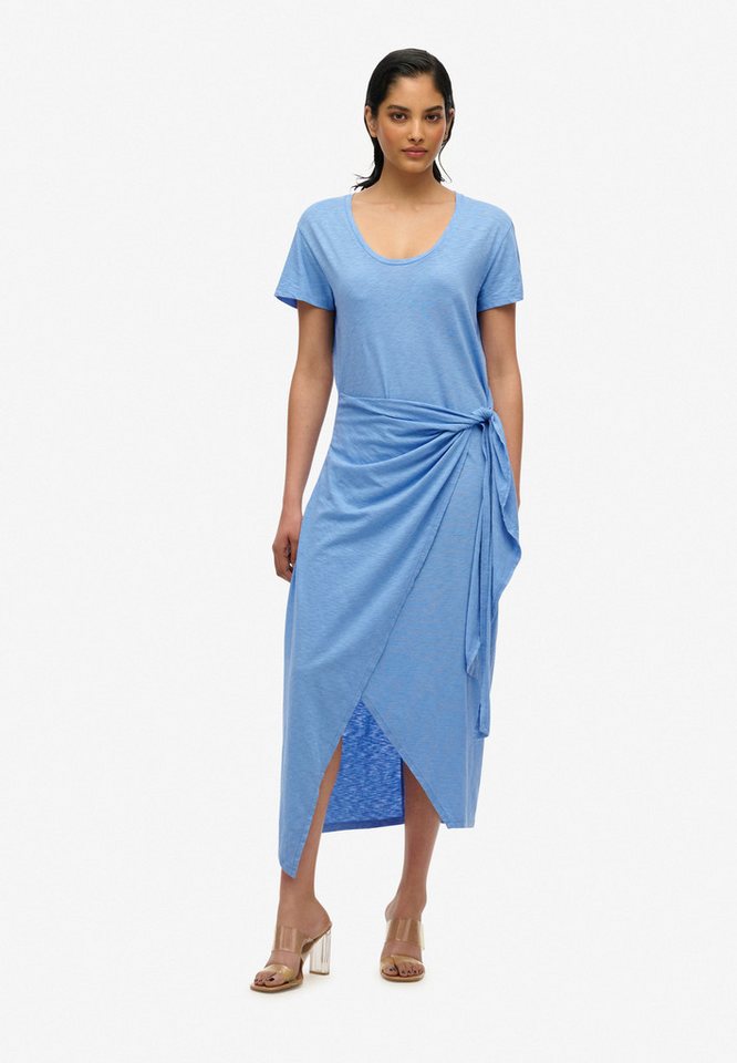 Superdry Jerseykleid SLUB MIDI WRAP DRESS Sommerkleid von Superdry