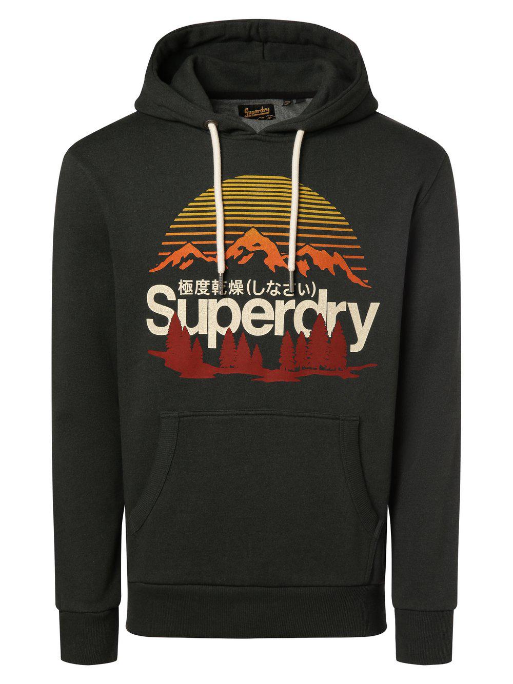 Superdry Kapuzenpullover Herren Baumwolle bedruckt, tanne von Superdry