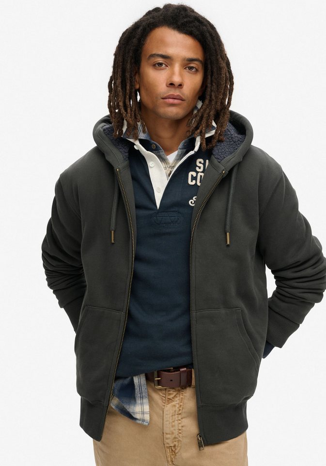 Superdry Kapuzensweatjacke Borg Lined Ziphood von Superdry