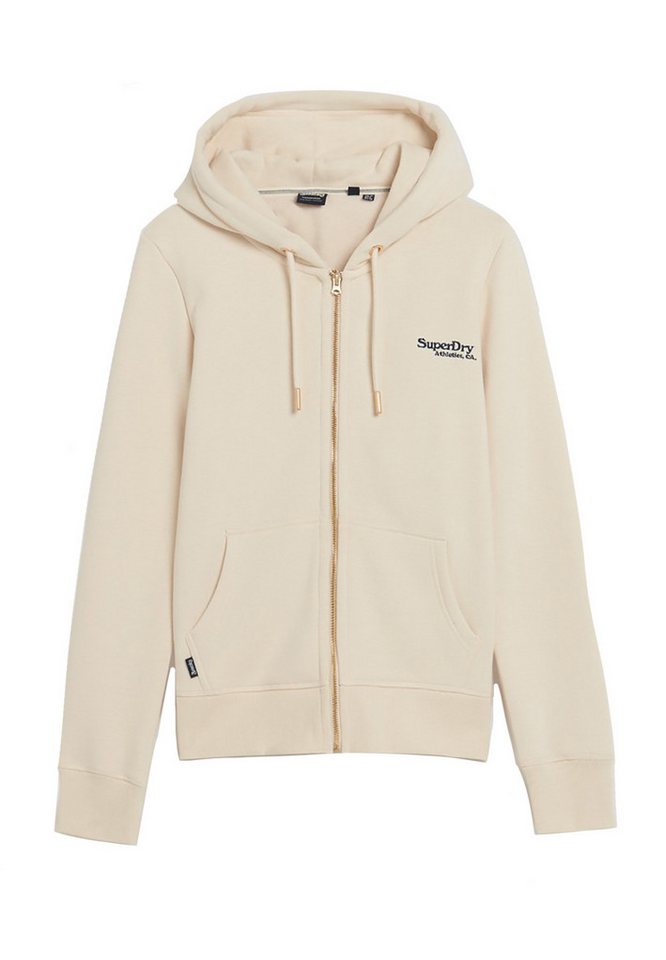 Superdry Kapuzensweatshirt Superdry Zipper Damen ESSENTIAL LOGO ZIPHOOD Tapioca Cream Beige von Superdry