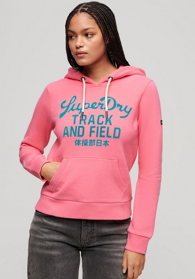 Superdry Kapuzensweatshirt VARSITY FLOCKED GRAPHIC HOODIE von Superdry