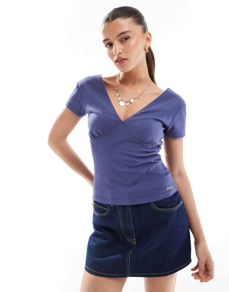 Superdry - Korsett-Oberteil in Marineblau mit kurz angeschnittenen Ärmeln von Superdry