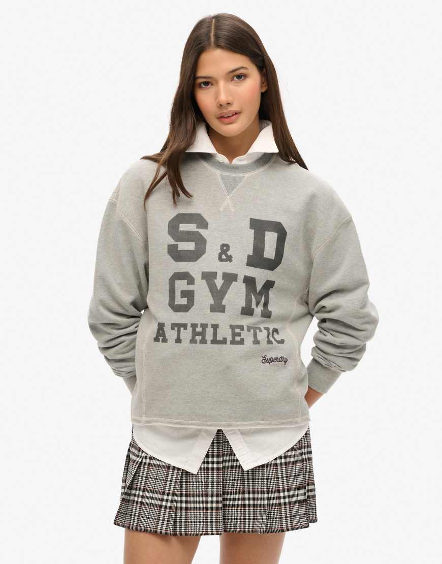 Superdry - Kurzer Vintage-Faltenrock aus mehrfarbigem Tweed-Bunt von Superdry