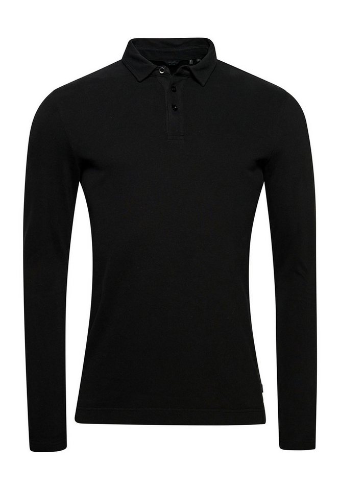 Superdry Langarm-Poloshirt Superdry Herren Longsleeve STUDIOS L/S JERSEY POLO Black Schwarz von Superdry