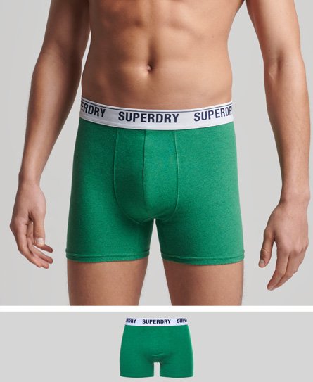 Superdry Men's Boxershorts aus Bio-Baumwolle im Einzelpack Grün - Größe: S von Superdry