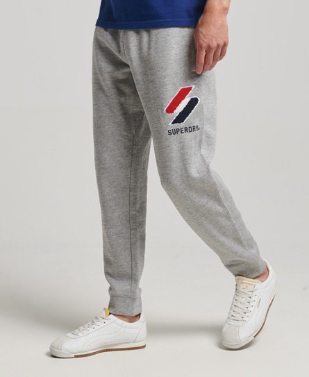 Superdry Men's Chenille-Jogginghosen mit Code-Logo Hellgrau - Größe: Xxl von Superdry