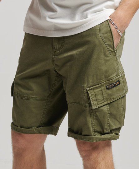 Superdry Men's Core Cargoshorts aus Bio-Baumwolle Kaki - Größe: 34 von Superdry