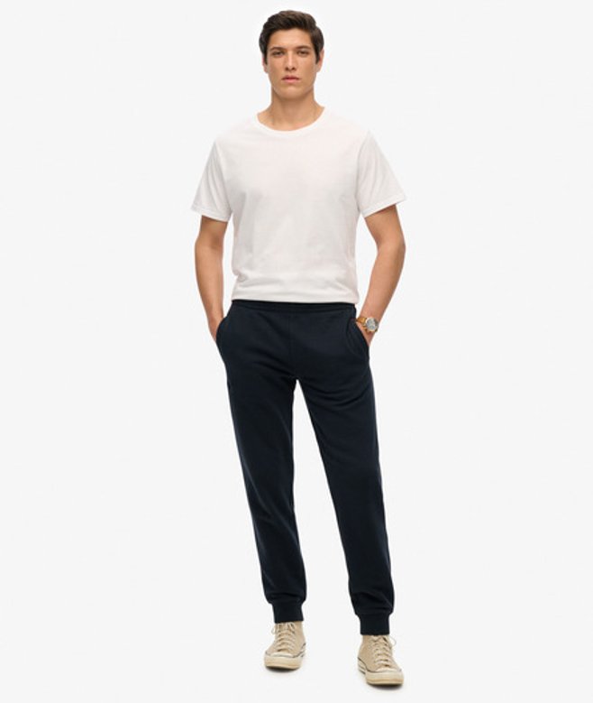 Superdry Men's Essential Jogginghose mit Logo Marineblau - Größe: L von Superdry