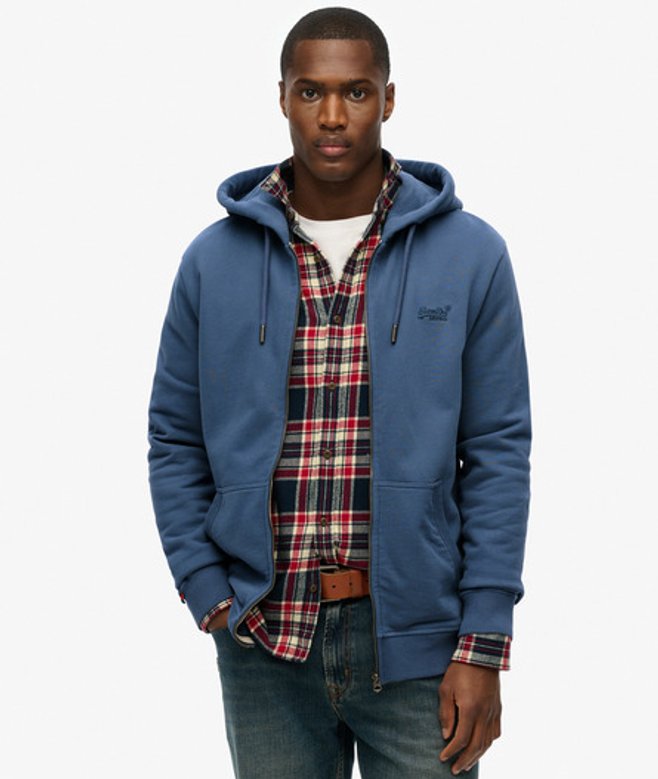 Superdry Men's Essential Logo Zip Hoodie Dunkelblau - Größe: L Superdry Men's Essential Logo Zip Hoodie Dunkelblau - Größe: L von Superdry