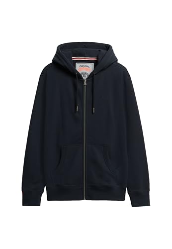 Superdry Men's Essential Logo Zip Hoodie HB Sweater, Eclipse Navy, XL von Superdry