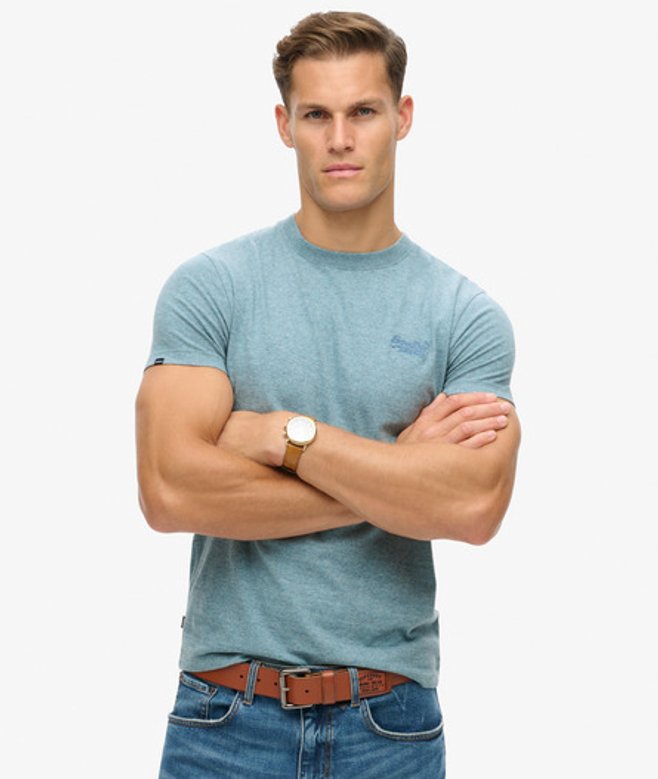 Superdry Herren Essential Logo T-shirt Blau - Größe: L von Superdry