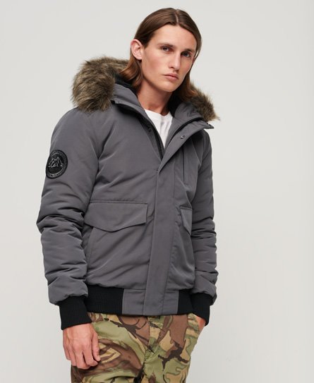 Superdry Men's Everest Bomberjacke Grau - Größe: L von Superdry