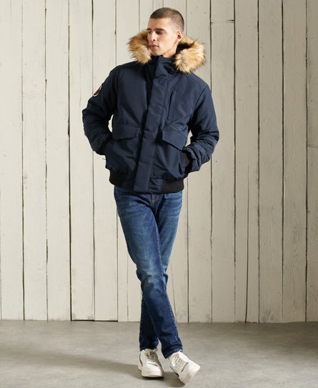 Superdry Men's Everest Bomberjacke Marineblau - Größe: L von Superdry