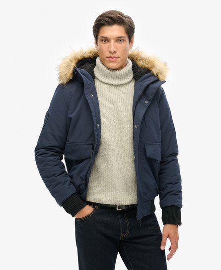 Superdry Men's Everest Bomberjacke Marineblau - Größe: M von Superdry