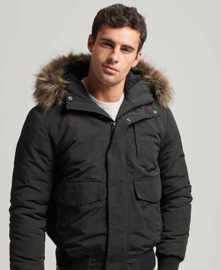 Superdry Men's Everest Bomberjacke Schwarz - Größe: M von Superdry