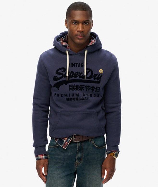 Superdry Men's Farblich Abgestimmtes Vintage Logo Hoodie Marineblau - Größe: M Superdry Men's Farblich Abgestimmtes Vintage Logo Hoodie Marineblau - Größe: M von Superdry