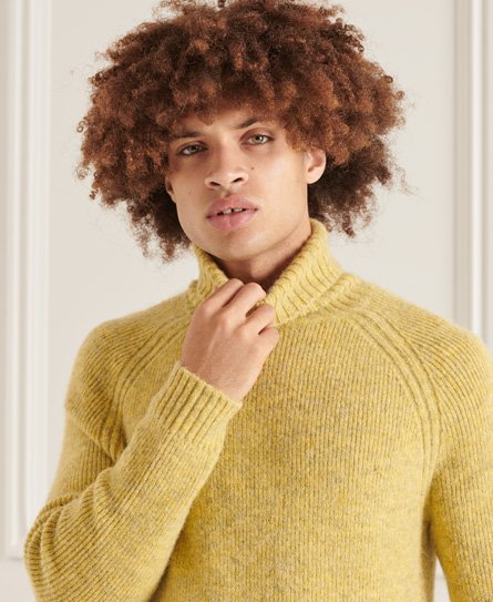 Superdry Men's Grobgestrickter Studios Rollkragenpullover Grün - Größe: Xxl von Superdry