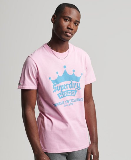 Superdry Men's Klassisches Limited Edition Vintage 04 Rework T-Shirt Pink - Größe: L von Superdry