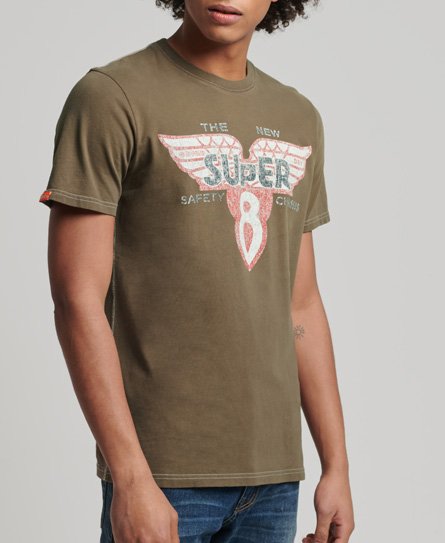 Superdry Herren Dunkelgrau Klassisches Limited Edition Vintage 07 Rework T-Shirt mit Logo Druck, Größe: M von Superdry