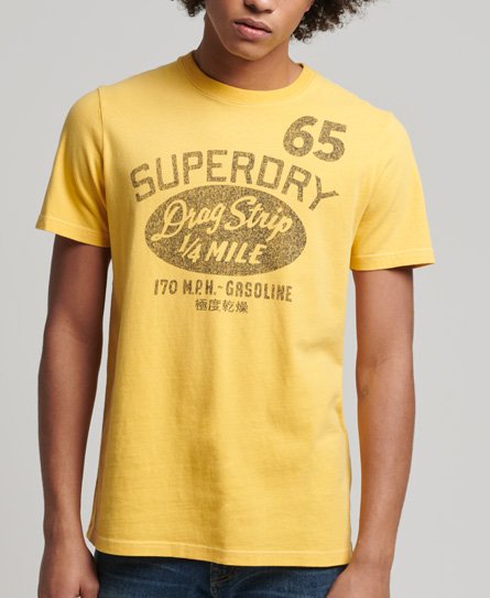 Superdry Men's Klassisches Limited Edition Vintage 08 Rework T-Shirt Gelb - Größe: S von Superdry