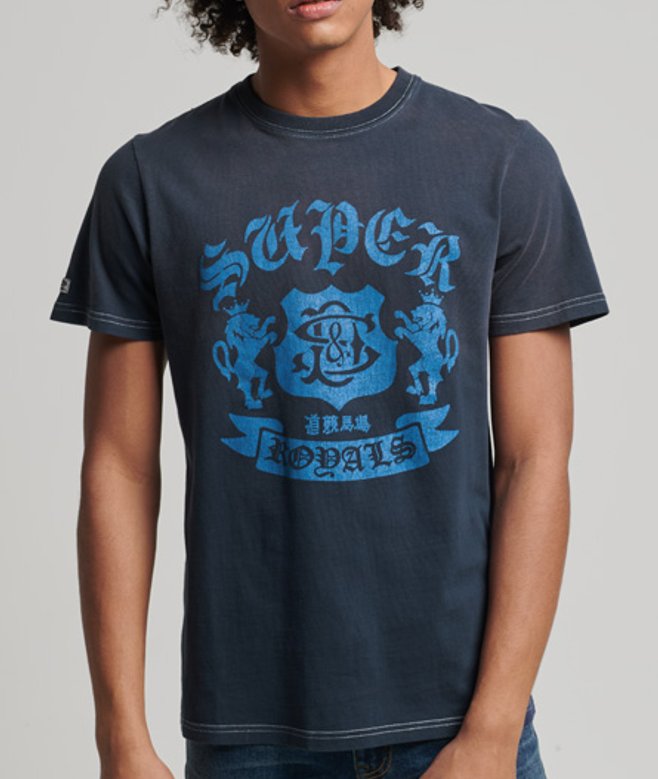 Superdry Men's Limited Edition Vintage 06 Rework Classic T-shirt Marineblau - Größe: M von Superdry
