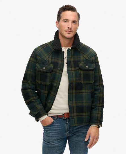 Superdry Herren The Merchant Store - Wollmantel Grün - Größe: Xxl von Superdry
