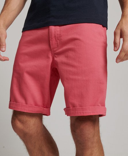 Superdry Men's Herren Rosa Officer Chinoshorts, Größe: 28 - Größe: 28 von Superdry