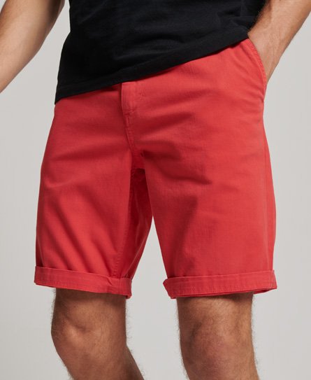 Superdry Men's Herren Rosa Officer Chinoshorts, Größe: 28 - Größe: 28 von Superdry