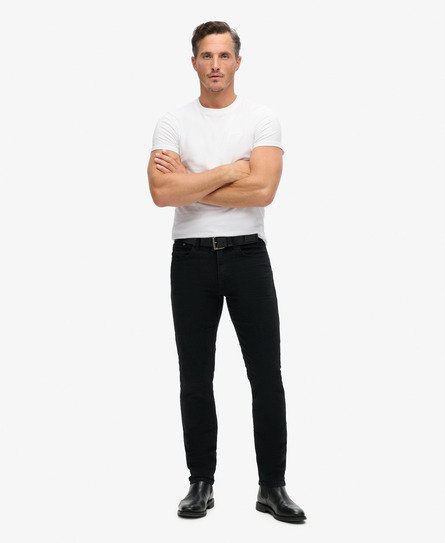 Superdry Men's Schmale Vintage-Jeans mit Geradem Bein Schwarz - Größe: 34/32 von Superdry