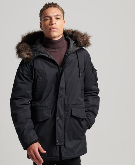 Superdry Men's Sdx Original & Vintage Parka Schwarz - Größe: S von Superdry