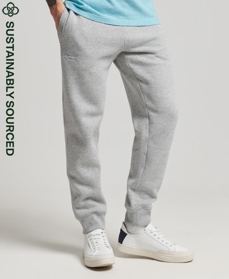 Superdry Men's Vintage Logo Jogginghose aus Bio-Baumwolle mit Stickerei Hellgrau - Größe: L von Superdry