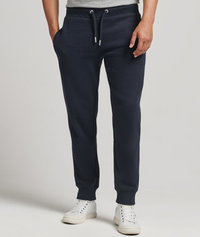 Superdry Men's Vintage Logo Jogginghose aus Bio-baumwolle mit Stickerei Marineblau - Größe: L von Superdry