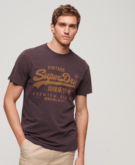 Superdry Men's Vintage Logo Premium Goods T-Shirt Rot - Größe: S von Superdry